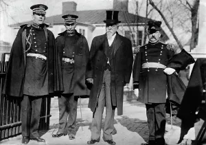 Black And White Historical Figures Stampe: Governor Mann & staff, between c1910 and c1915. Creator: Bain News Service