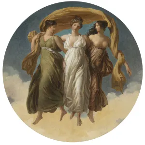 Neoclassicism Oil On Canvas Stampe: The Three Graces