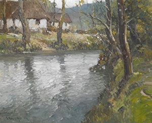 Heritage Oil Paintings USA Stampe: Gray Day in Normandy, date unknown. Creator: George Ames Aldrich