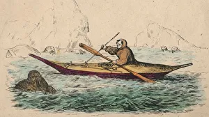 Inuit Hunter Stampe: Greenlander. Creator: Unknown