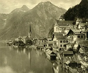 Austrian Alps Scenery Stampe: Hallstatt, Upper Austria, c1935. Creator: Unknown