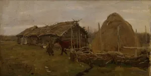 Summer Evening Scene Stampe: The haystack
