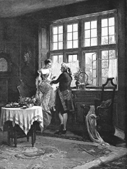 Black And White Couple Portraits Stampe: Held By A Thread'; after Charles E