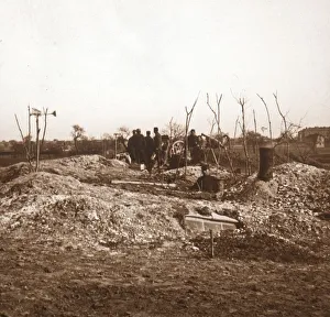 WWI Soldier Life Stampe: Hidden battery, c1914-c1918