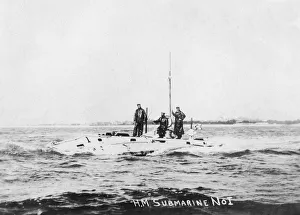 Royal Navy Submarine Stampe: HM Submarine No1, c1908