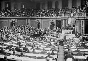 Capitol Building Architecture Stampe: House of Reps. in Session, between c1910 and c1915. Creator: Bain News Service