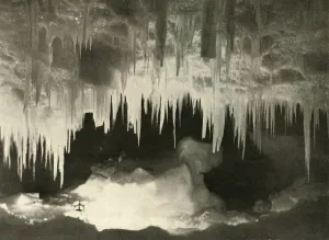 Nimrod Expedition History Stampe: An Ice Cave in the Winter, c1908, (1909)