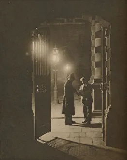 Arthur St John Adcock Images Stampe: An incident at The Yard in the small hours, c1935. Creator: Unknown