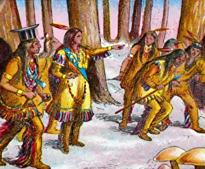 Coloured Lantern Slides Stampe: The Indians, c1905