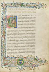 Ancient Roman Emperor Stampe: Initial G: Julius Caesar on Horseback, about 1460-1470. Creator: Unknown