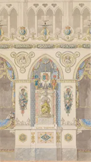 Reims Cathedral Interior Stampe: Interior Elevation, Reims Cathedral, n. d Creators: Charles Percier