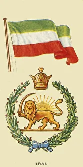 Iranian National Flag Stampe: Iran, c1935. Creator: Unknown