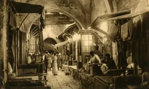 Black And White Middle East Images Stampe: Jerusalem - Bazaar of the Goldsmiths, c1918-c1939. Creator: Unknown