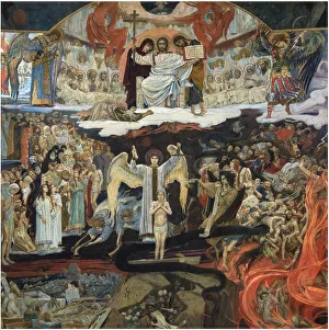 Virgin Mary Iconography Stampe: The Last Judgment, 1904