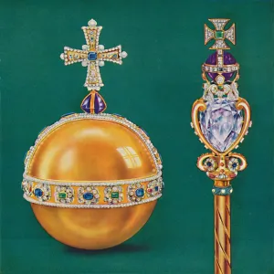 La Regina Madre Stampe: L'Orbe e lo Scettro dei Re, 1937. Creatore: Sconosciuto.