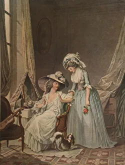 Antique Furniture Interior Stampe: L Aveu Difficile, (Difficult Confession), 1787, (1913). Artist: Jean Francois Janinet