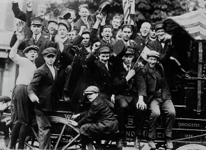 American Labor History Stampe: L strike - Boston, between c1910 and c1915. Creator: Bain News Service