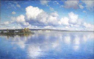 Oil On Canvas Russia Stampe: The Lake