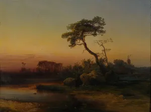 Pine Tree Landscapes Stampe: Landscape with Pine tree