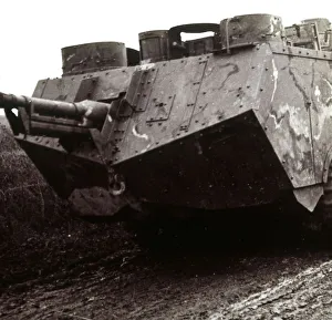 World War I Tanks Stampe: Large tank on the move, c1914-c1918