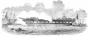 Lancio di una nave da 14 anni di prima classe, a Dundee, 1850. Creatore: Sconosciuto
