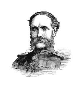 Monochrome Male Figure Stampe: Lieutenant-General Willis, Commanding the First Division, c1882