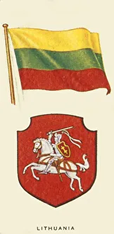 Lithuanian Flag Stampe: Lithuania, c1935. Creator: Unknown