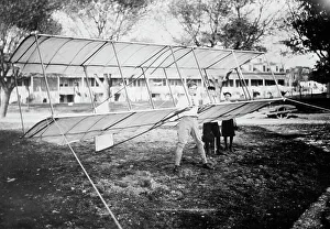 Black And White Aviation Image Stampe: Malcolm Allison - with glider, between c1910 and c1915. Creator: Bain News Service