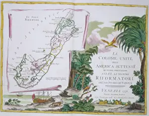 Cartographic Illustration Stampe: Map of Bermuda, 1778. Creator: Unknown