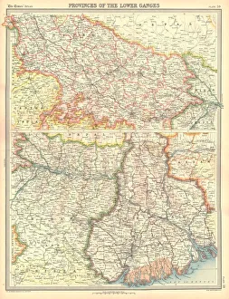 Mappa delle Province del Basso Gange.