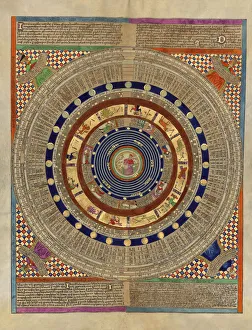 Medieval World Map Stampe: Mapamundi. Calendar