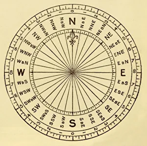 Monochrome Maritime Images Stampe: The Mariners Compass, c1930. Creator: Unknown