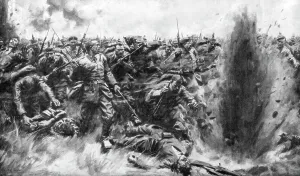 Military Uniforms WW1 Stampe: A Massive German Attack on the British Front
