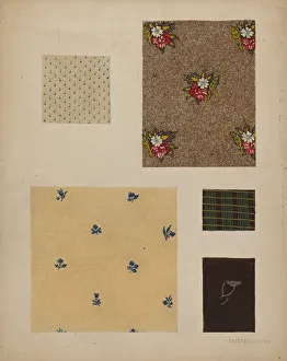 Materiali da Patchwork Bedspread, c. 1936. Creatore: Frances Lichten