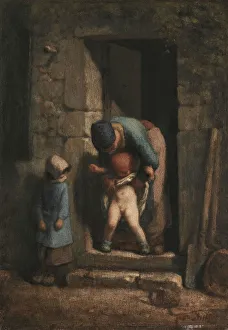 Mother And Child Portraits Stampe: The Maternal Precaution