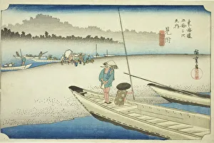 Japanese Landscape Prints Stampe: Mitsuke: View of the Tenryu River (Mitsuke)