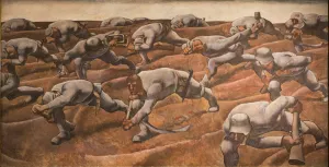 Russian History Painting Stampe: The Nameless, 1916. Creator: Egger-Lienz, Albin (1868-1926)
