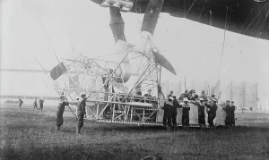 George Grantham Bain Photographer Stampe: Naval Airship, Parseval, between c1910 and c1915. Creator: Bain News Service