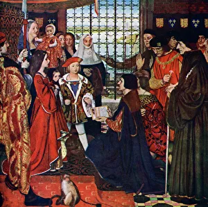 EnricoVIII Stampe: Il Nuovo Apprendimento, c1910, (c1900-1920). Artista: Frank Cadogan Cowper.