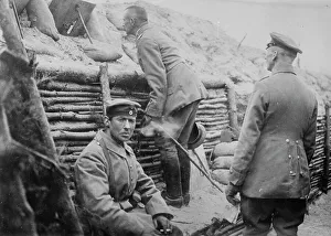 World War I Trench Life Stampe: Observation from German Trenches, between c1910 and c1915. Creator: Bain News Service