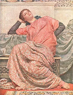 Pre Raphaelite Style Images Stampe: An Open Book, c1884, (c1902). Creator: Unknown