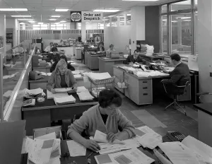 Michael Walters Photography UK Stampe: Order and dispatch office, Stanley Tools, Sheffield, South Yorkshire, 1967. Artist