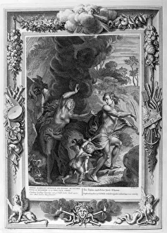 Bernard Picart Engravings Stampe: Orpheus, leading Eurydice out of Hell