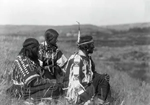 American Indian Heritage Images Stampe: Overlooking the camp-Piegan, c1910. Creator: Edward Sheriff Curtis