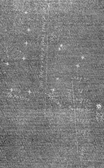 Natural Phenomena In Art Stampe: Path of the comet now visible, 1862. Creator: Unknown