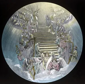 John Bunyan Art Stampe: Pilgrims before the Throne, c1910. Creator: Unknown