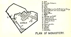 Mappa Stampe: Piano del Monastero di San Antonio, c1915. Creatore: Mark Sykes