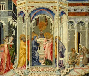 Giovanni Di Paolo Artwork Stampe: The Presentation of Christ in the Temple, ca. 1435. Creator: Giovanni di Paolo