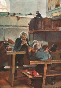 Arte Di Strada Stampe: Metodisti Primitivi in Preghiera, c1889, (c1902). Creatore: Sconosciuto.