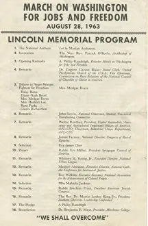 Civil Rights Movement 1963 Stampe: Program from the March on Washington, August 28, 1963. Creator: Unknown